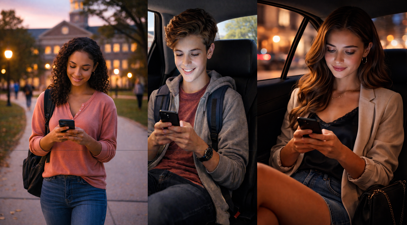 TapIn riders using the app